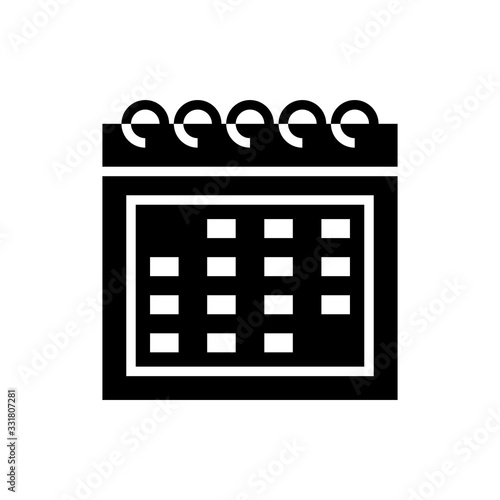 Schedule Vector Icon Glyph Illustration