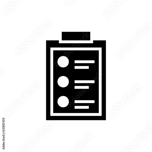 Checklist Vector Icon Glyph Illustration