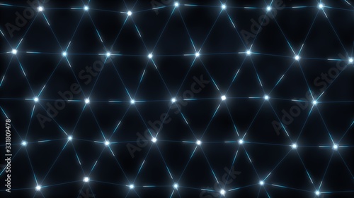 Blockchain Technology Mesh Network Light Grid Plexus Communicating - Abstract Background Texture