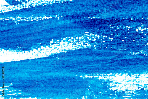 Abstract grunge blue watercolor hand painting background for decoration.