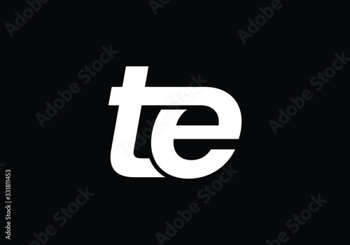T E, TE Initial Letter Logo design vector template, Graphic Alphabet Symbol for Corporate Business Identity