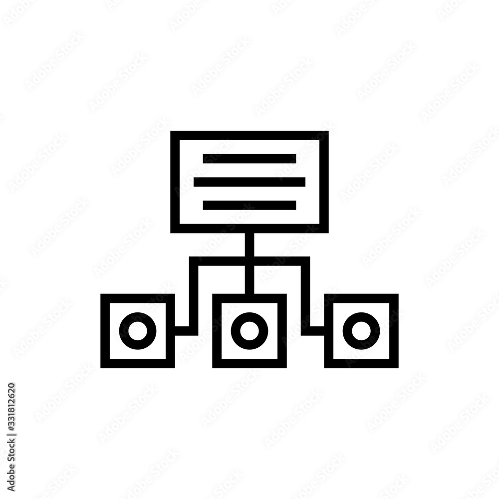Hierarchy Vector Icon Line Illustration Hierarchy Vector Icon Line Illustration