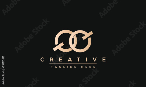 Abstract monogram letter Q logo icon design. Minimalist Q QQ creative initial based vector template.