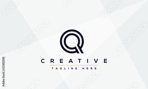 Abstract monogram letter Q logo icon design. Minimalist Q QQ creative initial based vector template.