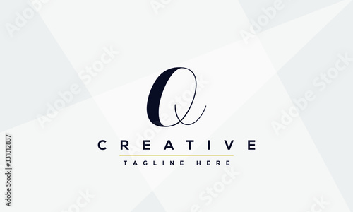 Abstract monogram letter Q logo icon design. Minimalist Q QQ creative initial based vector template.