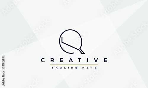 Abstract monogram letter Q logo icon design. Minimalist Q QQ creative initial based vector template.