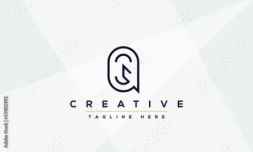Abstract monogram letter Q logo icon design. Minimalist Q QQ creative initial based vector template.