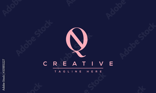 Abstract monogram letter Q logo icon design. Minimalist Q QQ creative initial based vector template.