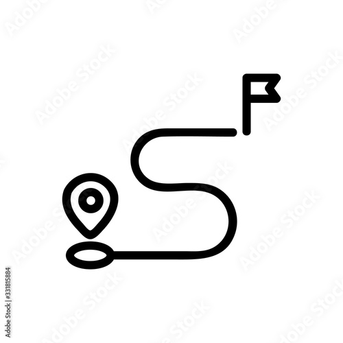 the trail icon vector. the trail sign. isolated contour symbol illustration