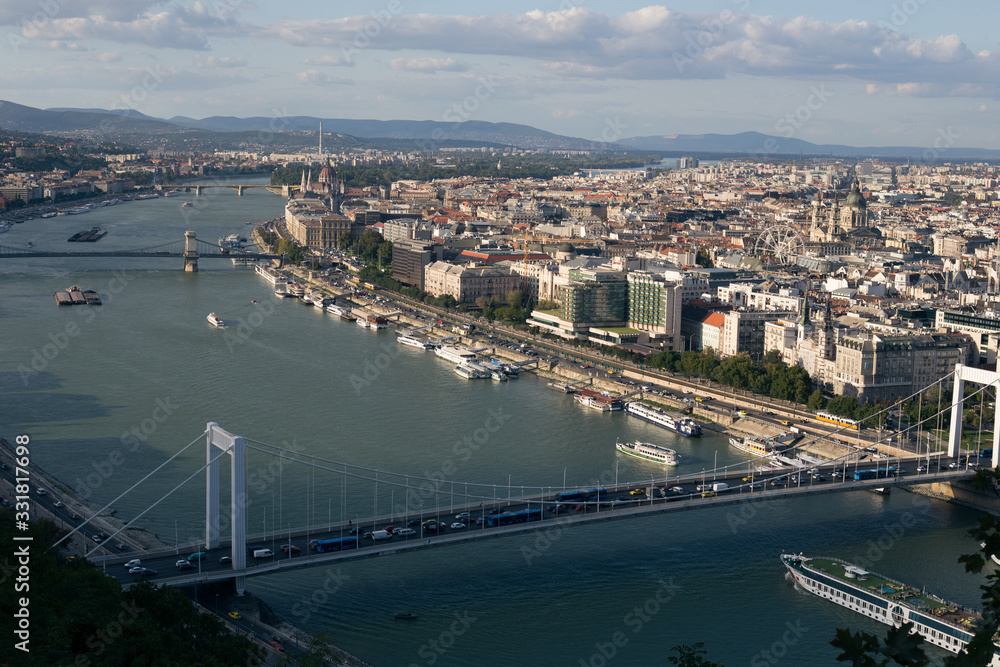 Fototapeta premium Panorama of the old European city of Budapest