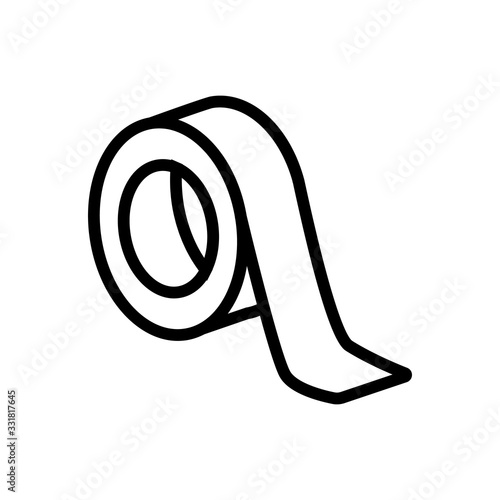 a roll of duct tape icon vector. a roll of duct tape sign. isolated contour symbol illustration