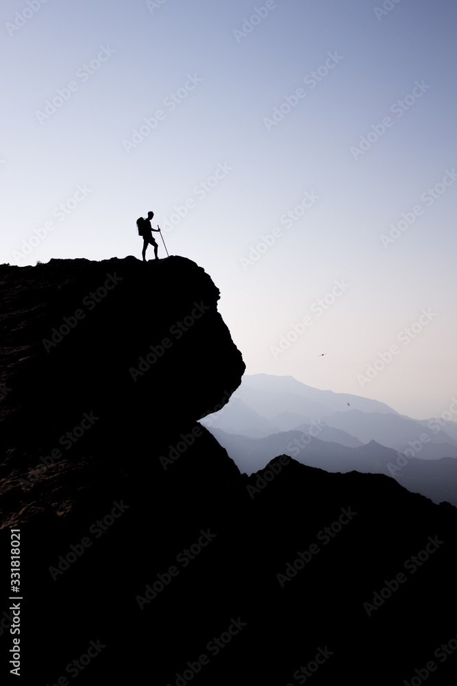 Man in the mountain.