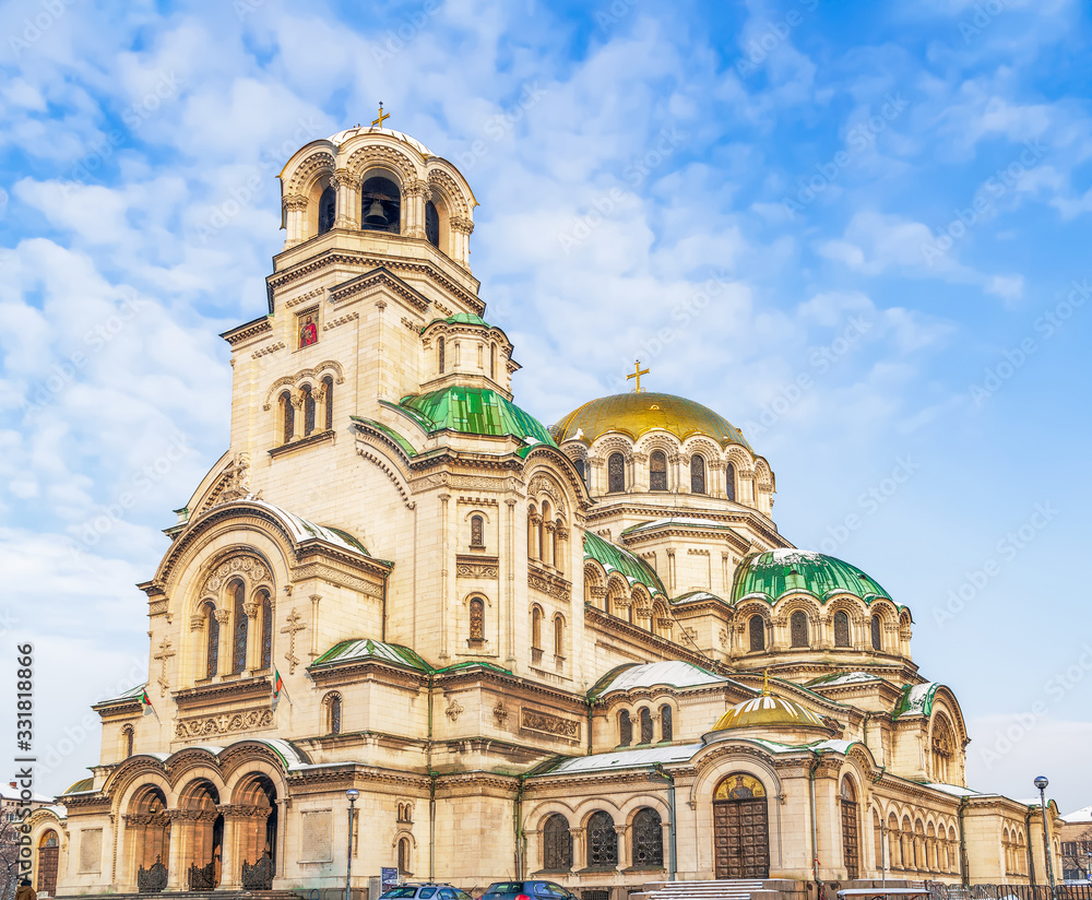SOFIA, BULGARIA - JANUARY 29, 2014: St. Alexander Nevsky Cathedral