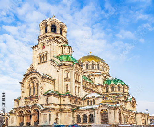 SOFIA, BULGARIA - JANUARY 29, 2014: St. Alexander Nevsky Cathedral