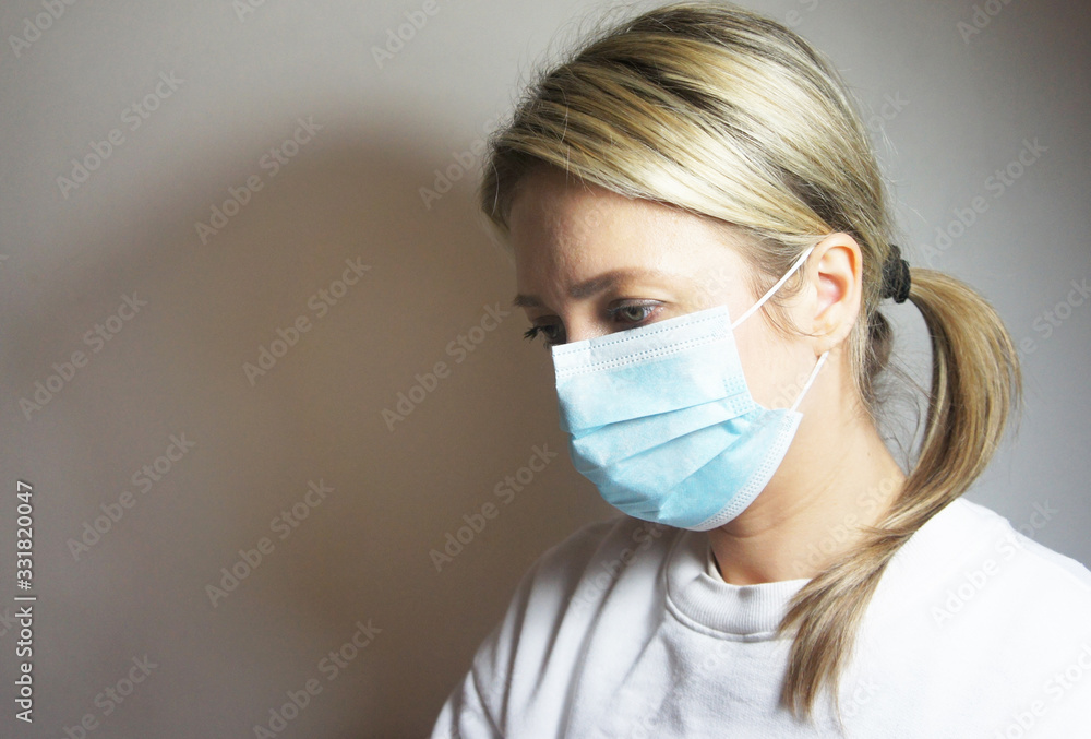 Coronavirus 2019 and beautiful woman in mask Coronavirus 2019 and beautiful woman in mask