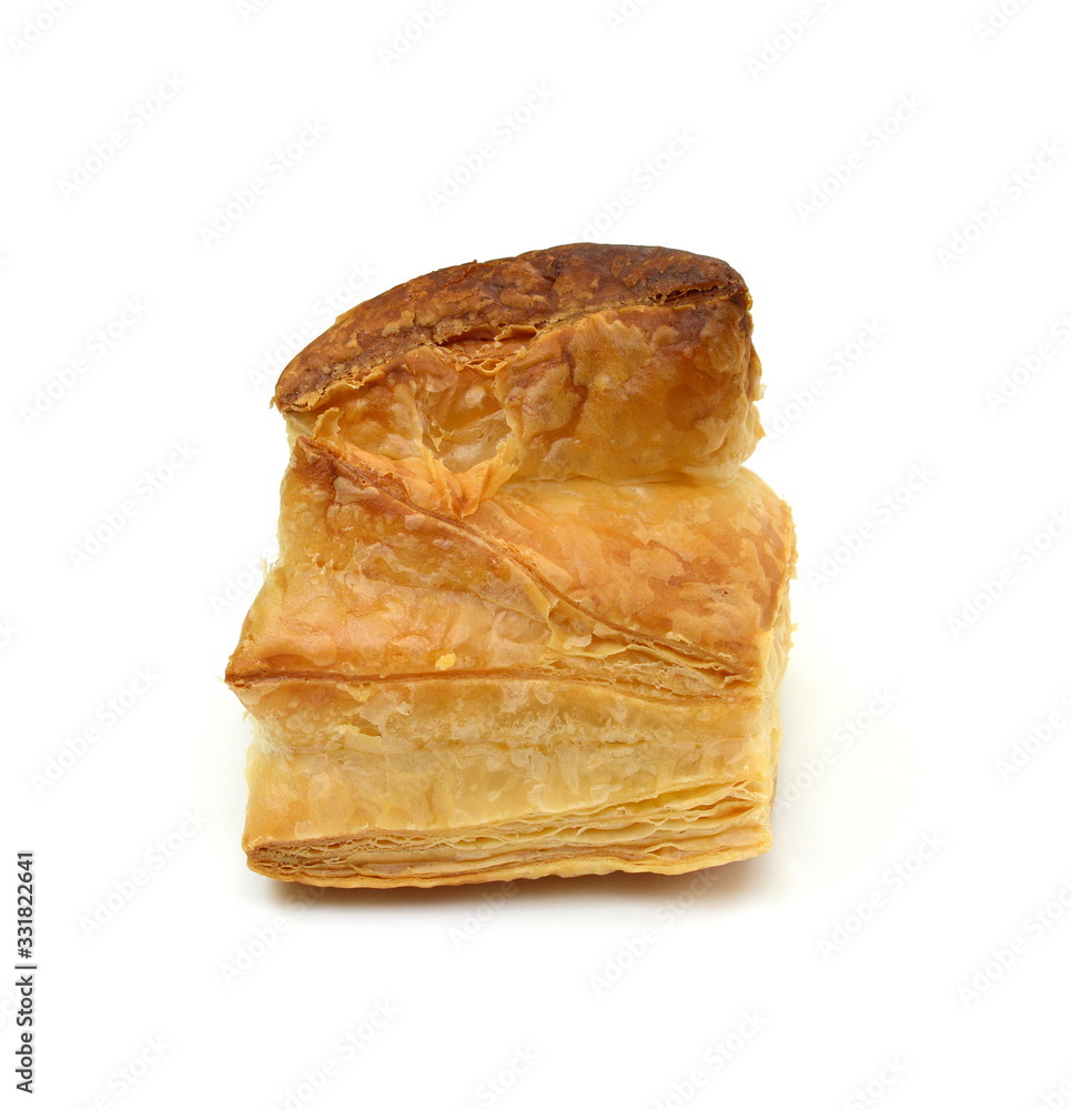 Puff Pastry Isolated on White Background Puff Pastry Isolated on White Background