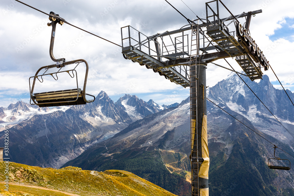 La Flegere cable car lift  ropeway  sky tram, Chamonix