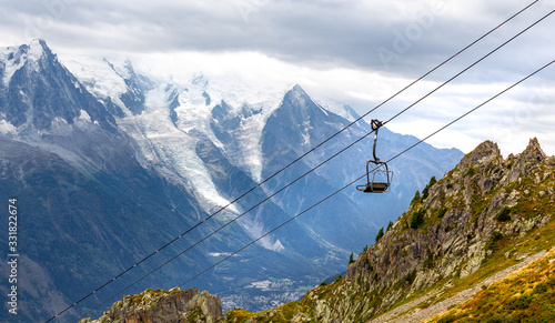 La Flegere cable car lift ropeway sky tram, Chamonix
