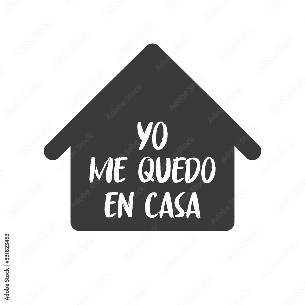 Stay home campaign with text in spanish. Coronavirus prevention campaign. Stay home campaign with text in spanish. Coronavirus prevention campaign.