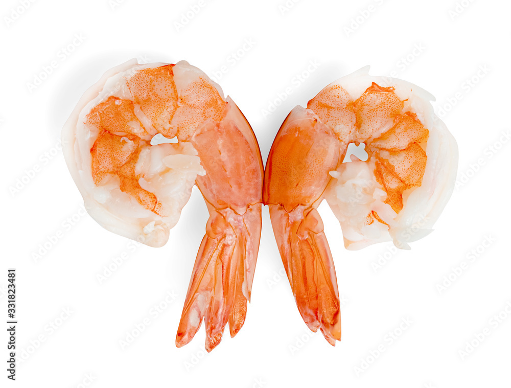shrimp isolated on white background ,include clipping path shrimp isolated on white background ,include clipping path
