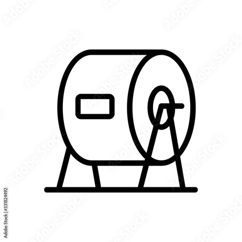 the tanning of the skin icon vector. the tanning of the skin sign. isolated contour symbol illustration
