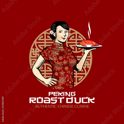 Chinese Lady and Roast Duck