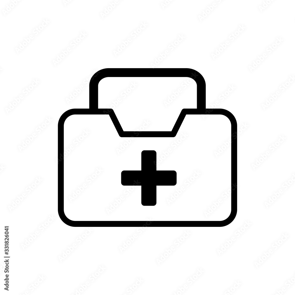 Obraz premium doctors bag icon vector template