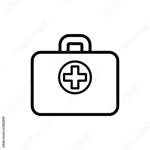 doctors bag icon vector template