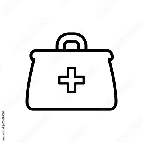 doctors bag icon vector template