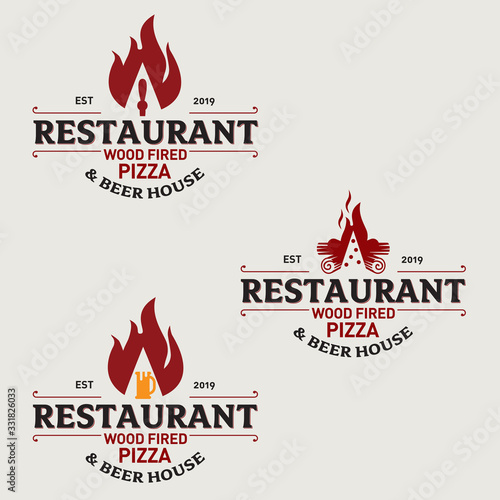 Pizza Restaurant  logo set 1