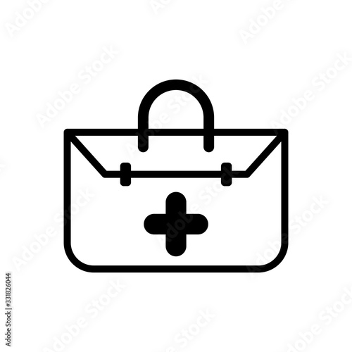 doctors bag icon vector template