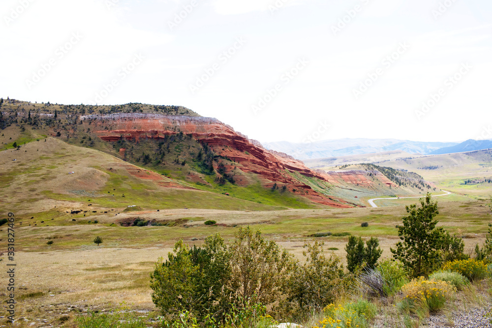 landscape yellowstone mountains wyoming