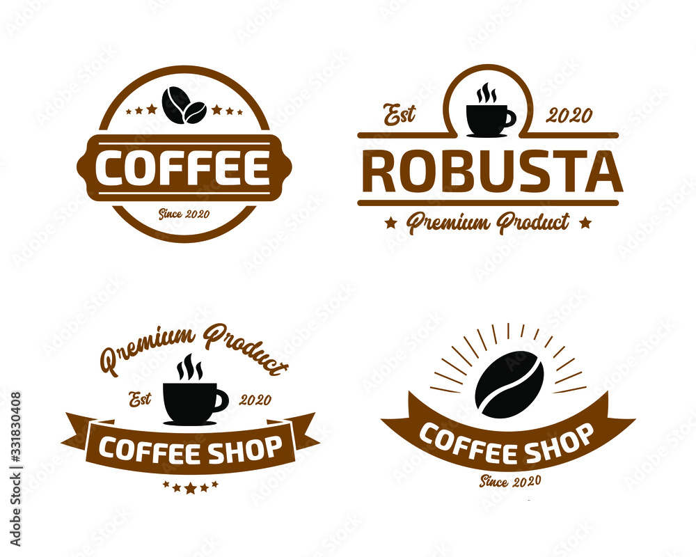 Vintage Coffee Logo Pack Minimalist Design