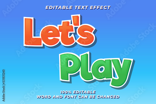 Play Game text style effect Premium Vector
