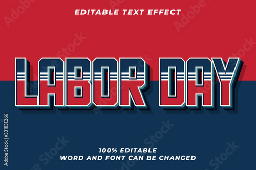 Red Blue text style effect Premium Vector