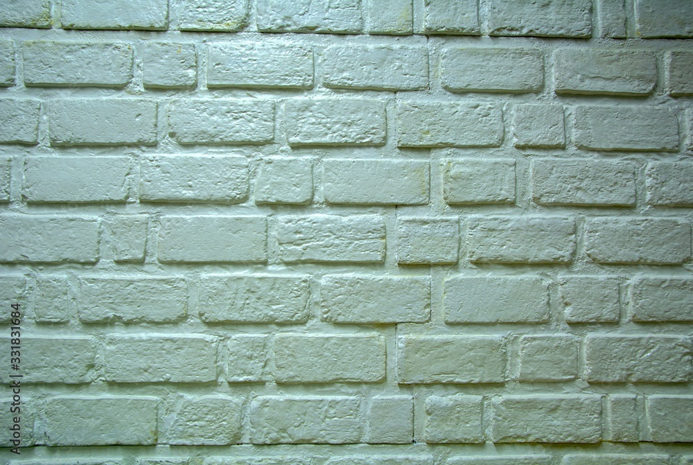 Fototapeta premium Background of white brick wall texture