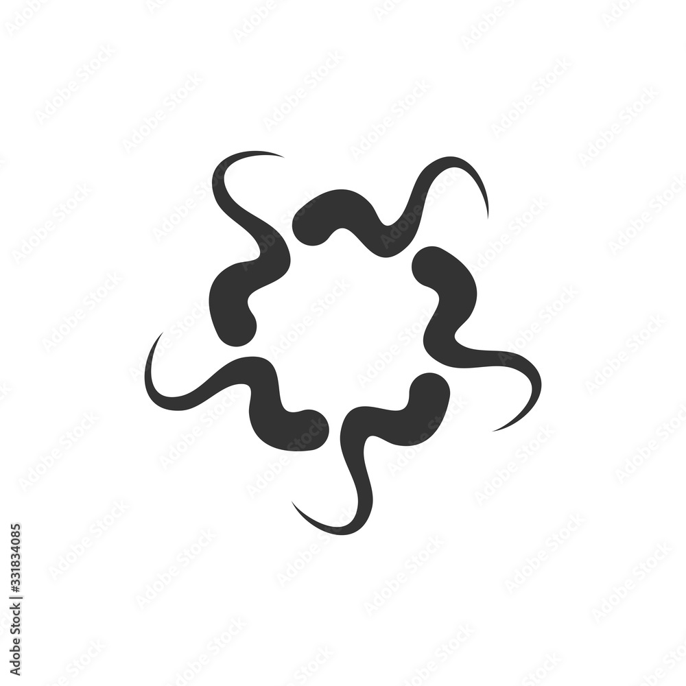 Virus vector illustration icon template design Virus vector illustration icon template design