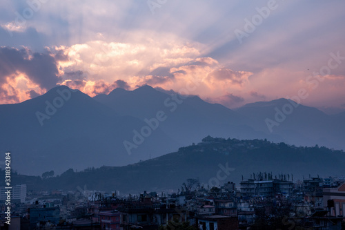 Kathmandu at Sunset with the Hills in the Background © World Travel Photos