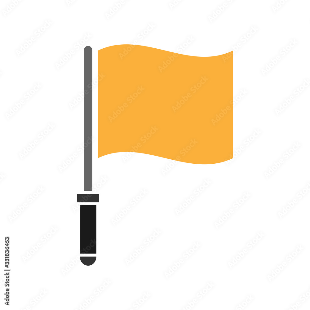 flag of line soccer judge icon vector flag of line soccer judge icon vector
