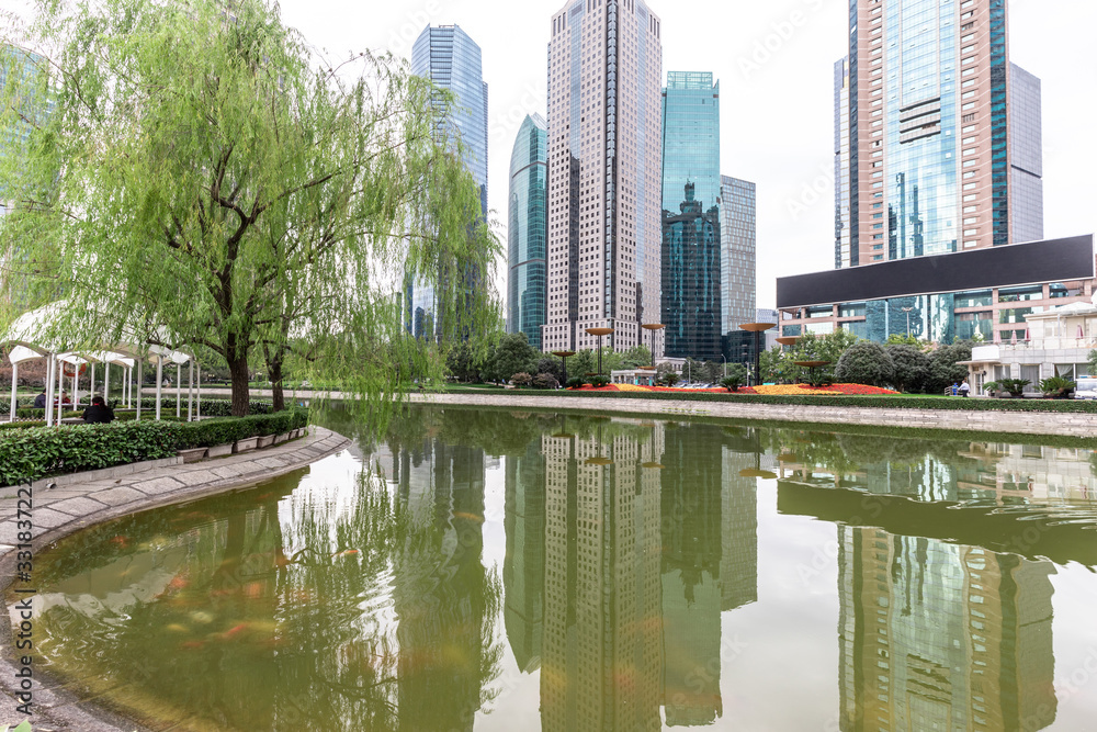 Modern urban landscape in Shanghai, China