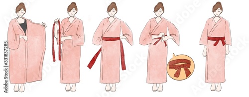 how to wear yukata in Japan