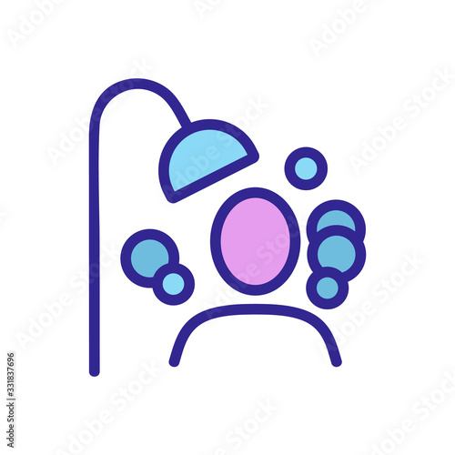 wash a shower head icon vector. wash a shower head sign. color isolated symbol illustration