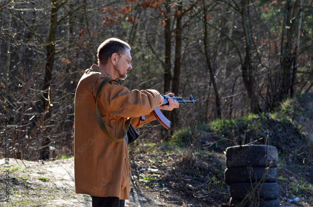 Unformal shooting range near Kiev. Former Soviet military base. Kiev ...