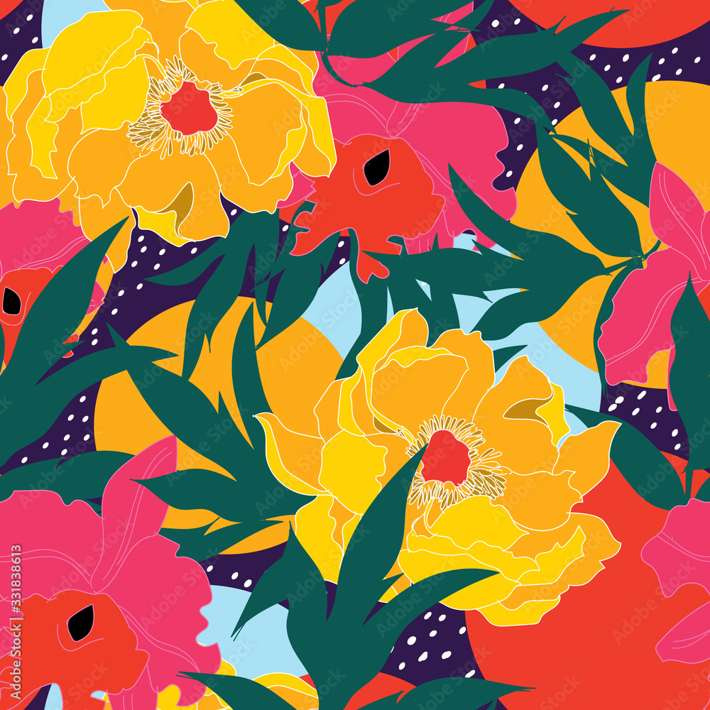 Beautiful seamless floral pattern background. Beautiful seamless floral pattern background.