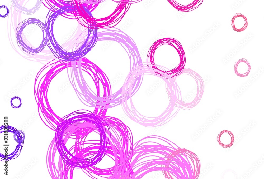 Light Purple, Pink vector background with bubbles. Light Purple, Pink vector background with bubbles.