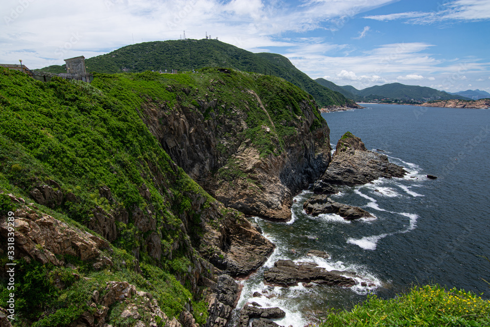 Fototapeta premium view of the coast of the sea