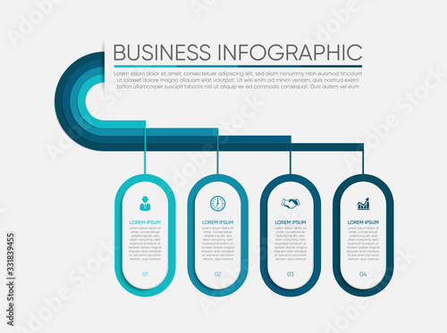 Business data visualization. timeline infographic icons designed for abstract background template milestone element modern diagram process technology digital marketing data presentation chart Vector