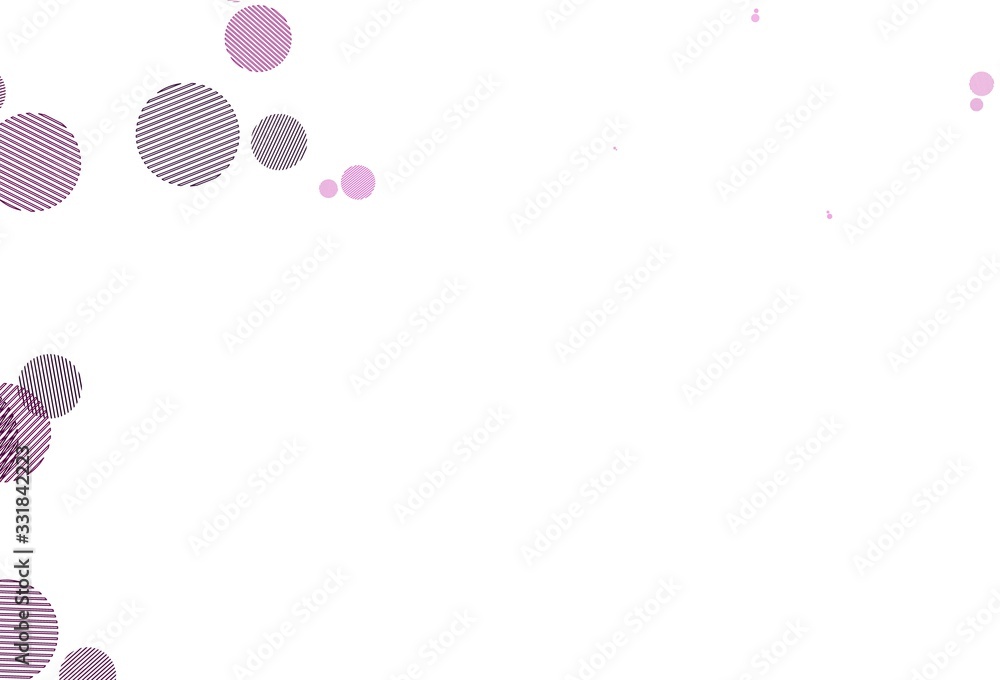 Light Pink vector template with circles.