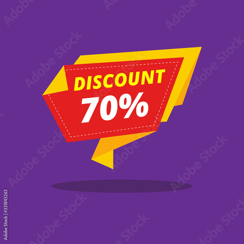 Hot Promo Sale Discount tag simple vector