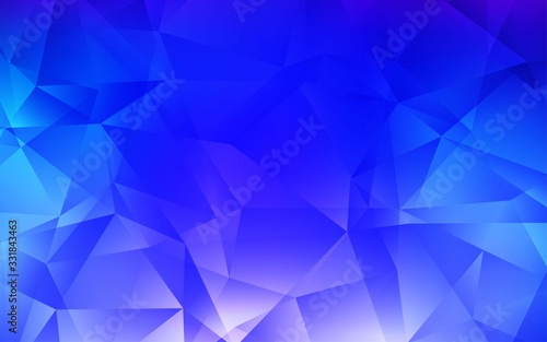 Dark Pink, Blue vector polygon abstract layout. Polygonal abstract illustration with gradient. Brand new design for your business.